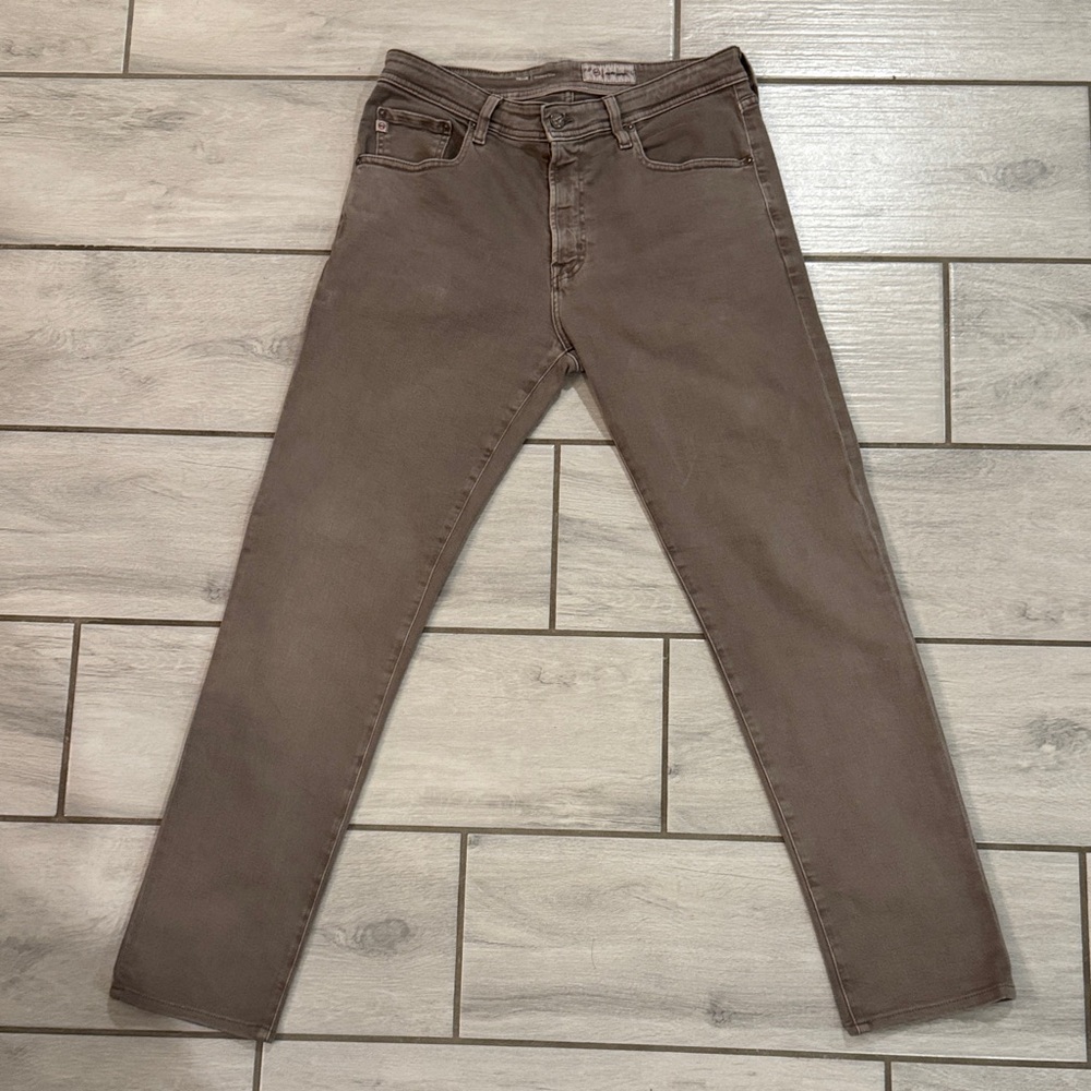 AG Adriano Goldschmied Men's Tan Slim Jeans